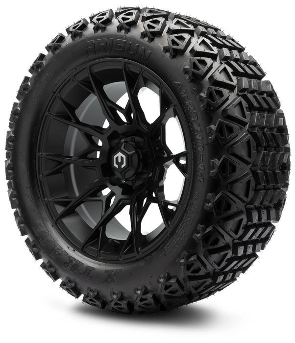 MODZ 14" Chaos Matte Black Wheels & Off-Road Tires Combo