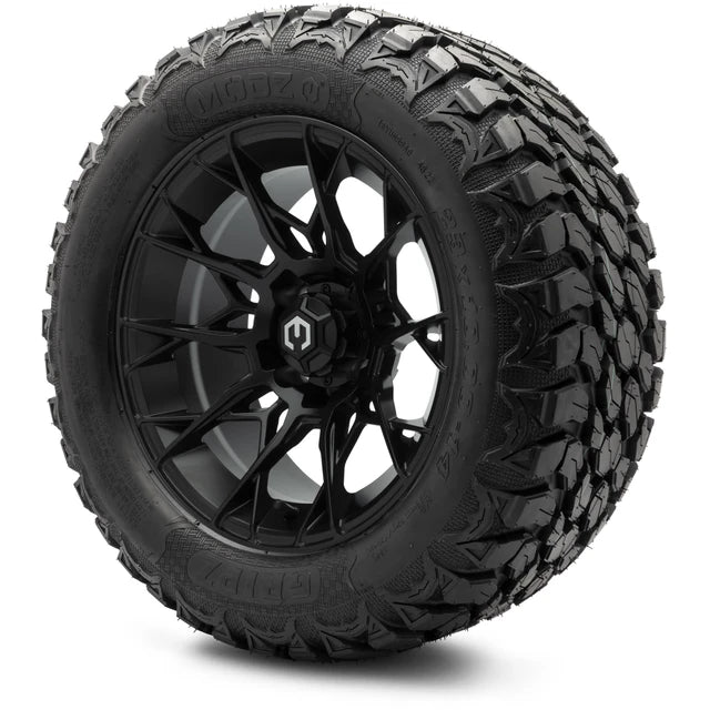 MODZ 14" Chaos Matte Black Wheels & Off-Road Tires Combo