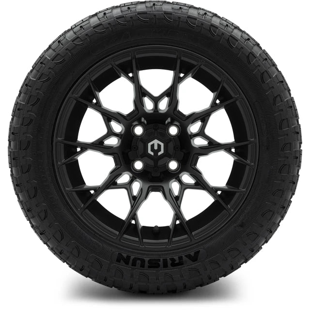 MODZ 14" Chaos Matte Black Wheels & Off-Road Tires Combo