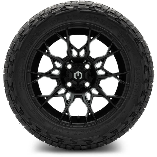 MODZ 14" Chaos Matte Black Wheels & Off-Road Tires Combo