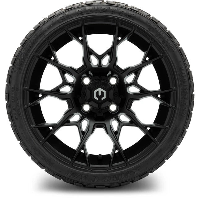 MODZ 14" Chaos Matte Black Wheels & Off-Road Tires Combo