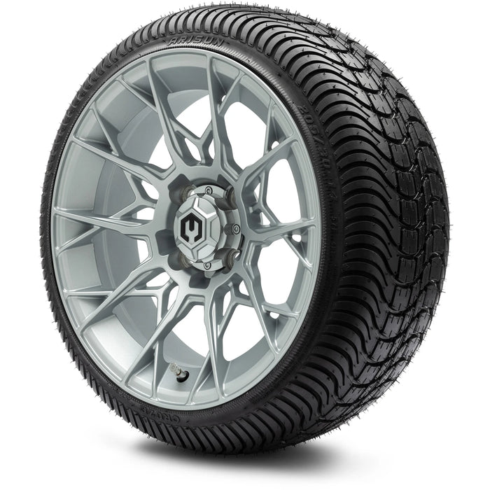 MODZ 14" Chaos Silver Wheels & Street Tires Combo
