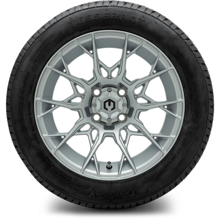 MODZ 14" Chaos Silver Wheels & Street Tires Combo