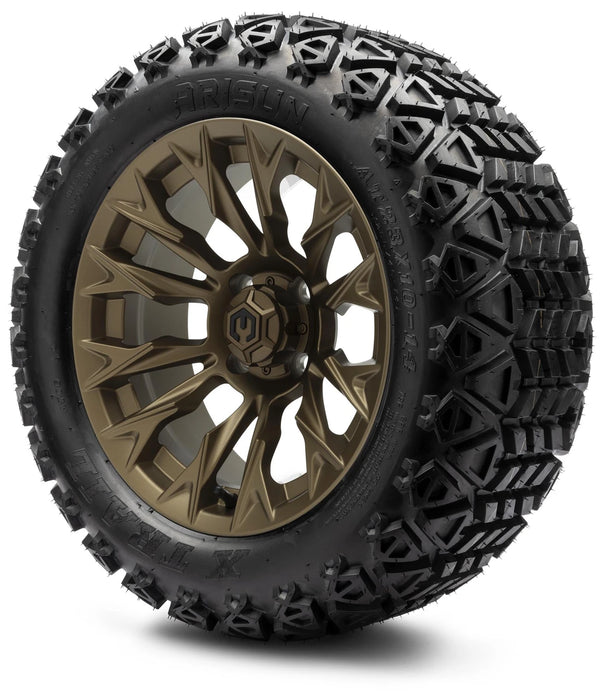 MODZ 14" Falcon Matte Bronze Wheels & Off-Road Tires Combo
