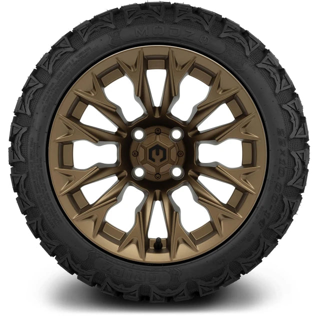 MODZ 14" Falcon Matte Bronze Wheels & Off-Road Tires Combo