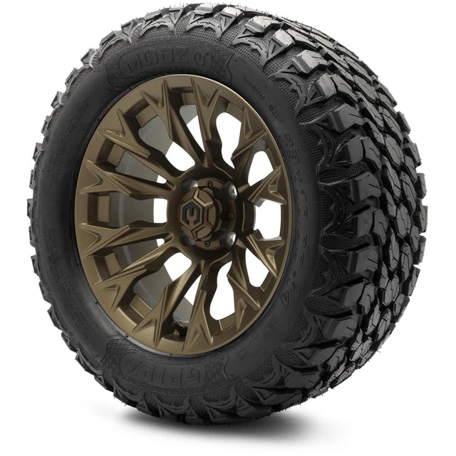 MODZ 14" Falcon Matte Bronze Wheels & Off-Road Tires Combo