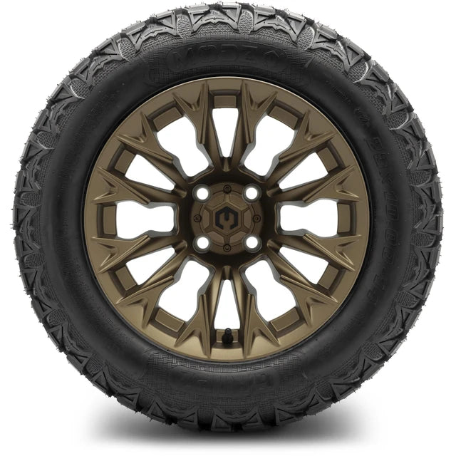 MODZ 14" Falcon Matte Bronze Wheels & Off-Road Tires Combo