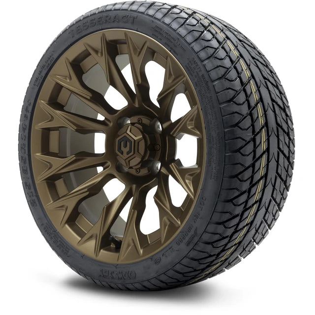 MODZ 14" Falcon Matte Bronze Wheels & Street Tires Combo