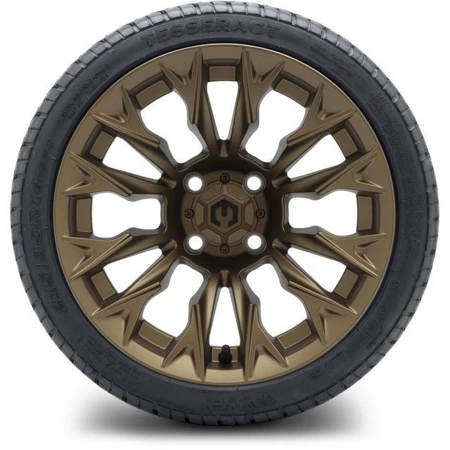 MODZ 14" Falcon Matte Bronze Wheels & Street Tires Combo