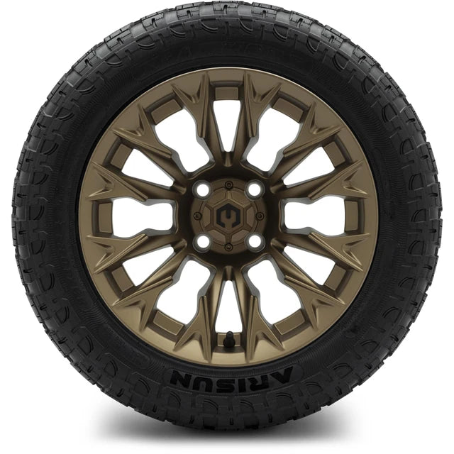 MODZ 14" Falcon Matte Bronze Wheels & Off-Road Tires Combo
