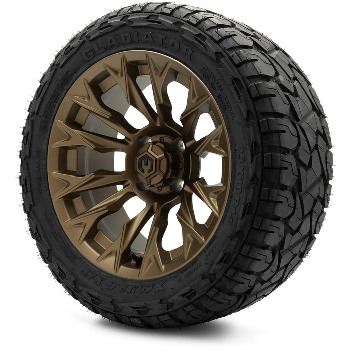 MODZ 14" Falcon Matte Bronze Wheels & Off-Road Tires Combo
