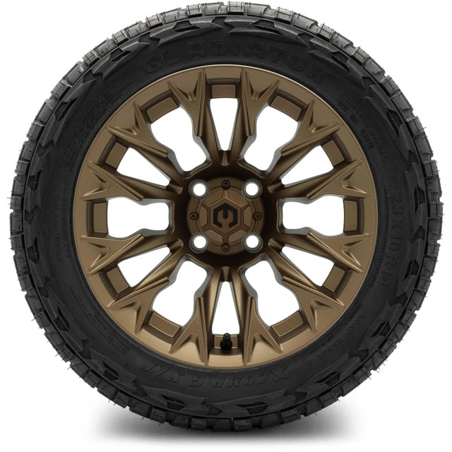 MODZ 14" Falcon Matte Bronze Wheels & Off-Road Tires Combo