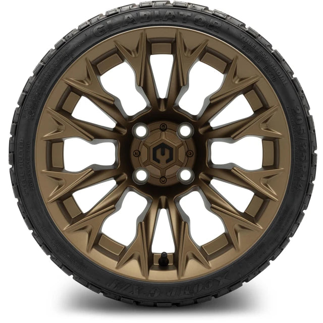MODZ 14" Falcon Matte Bronze Wheels & Off-Road Tires Combo