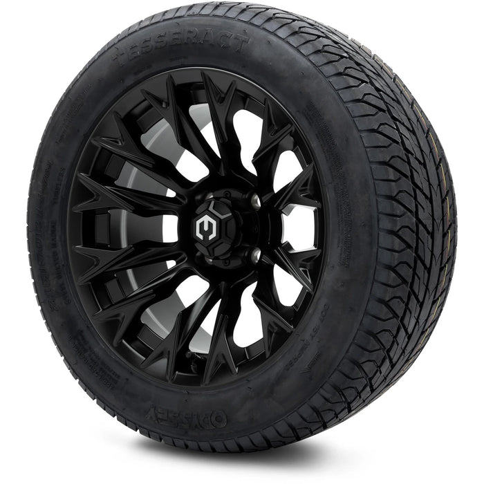 MODZ 14" Falcon Matte Black Wheels & Street Tires Combo