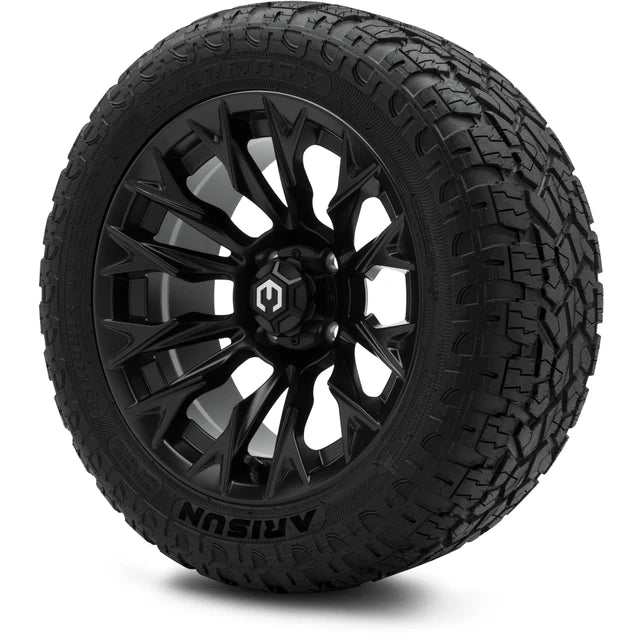 MODZ 14" Falcon Matte Black Wheels & Off-Road Tires Combo
