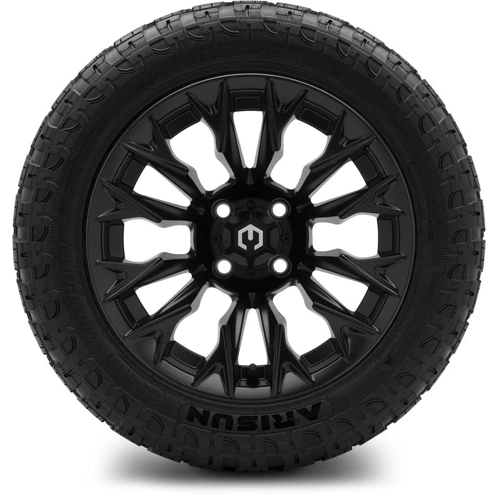 MODZ 14" Falcon Matte Black Wheels & Off-Road Tires Combo
