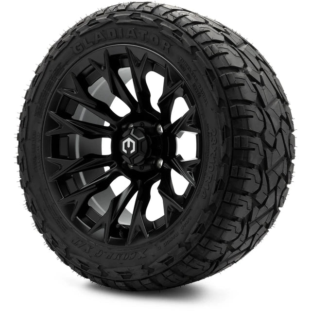 MODZ 14" Falcon Matte Black Wheels & Off-Road Tires Combo