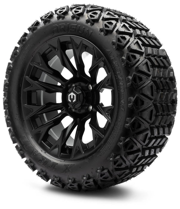 MODZ 14" Falcon Matte Black Wheels & Off-Road Tires Combo