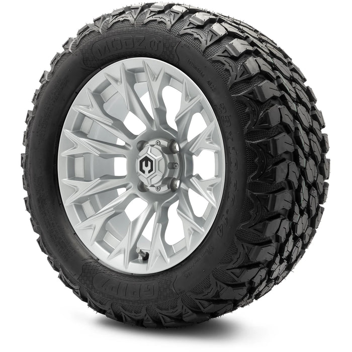 MODZ 14" Falcon Silver Wheels & Off-Road Tires Combo