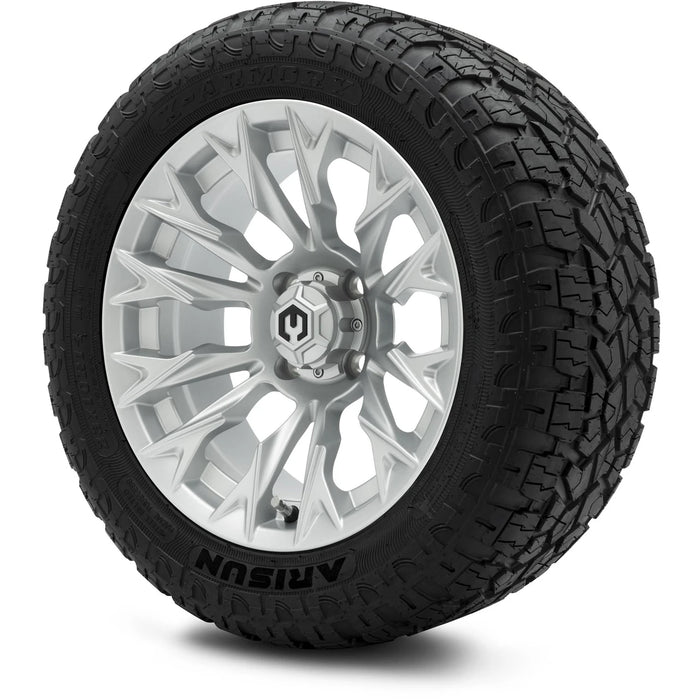 MODZ 14" Falcon Silver Wheels & Off-Road Tires Combo