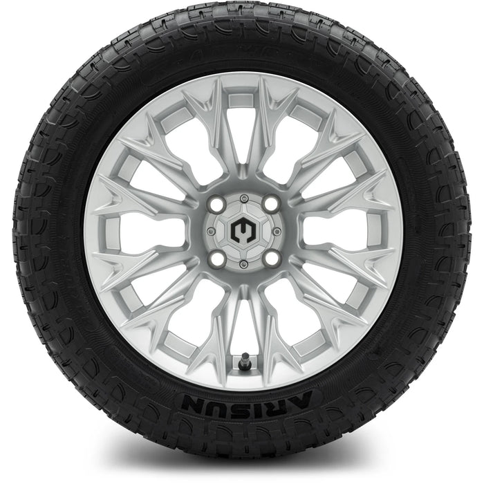 MODZ 14" Falcon Silver Wheels & Off-Road Tires Combo