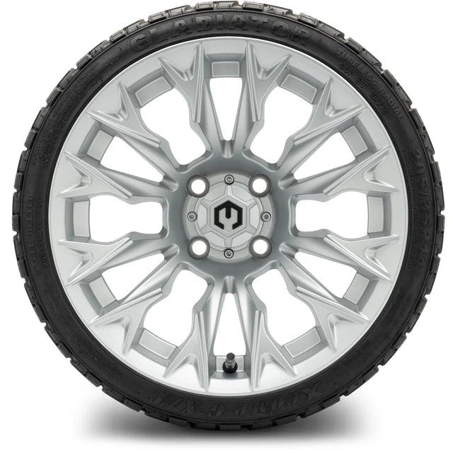 MODZ 14" Falcon Silver Wheels & Off-Road Tires Combo