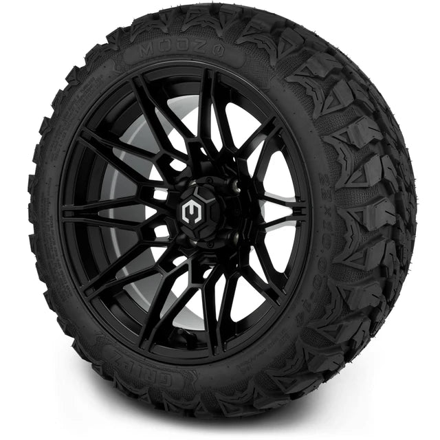 MODZ 14" Galaxy Matte Black Wheels & Off-Road Tires Combo