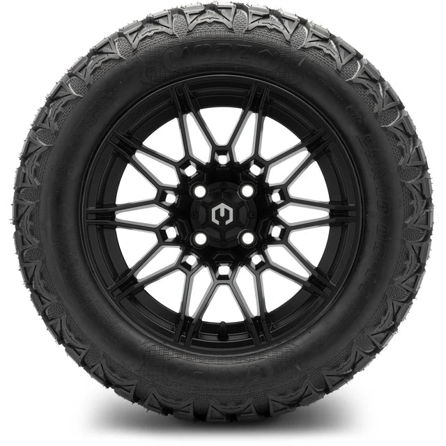MODZ 14" Galaxy Matte Black Wheels & Off-Road Tires Combo
