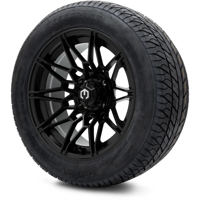 MODZ 14" Galaxy Matte Black Wheels & Street Tires Combo