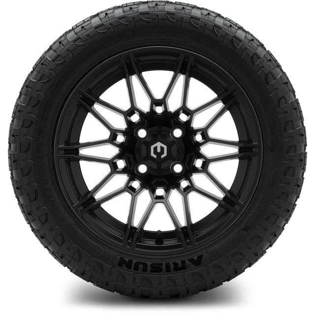 MODZ 14" Galaxy Matte Black Wheels & Off-Road Tires Combo