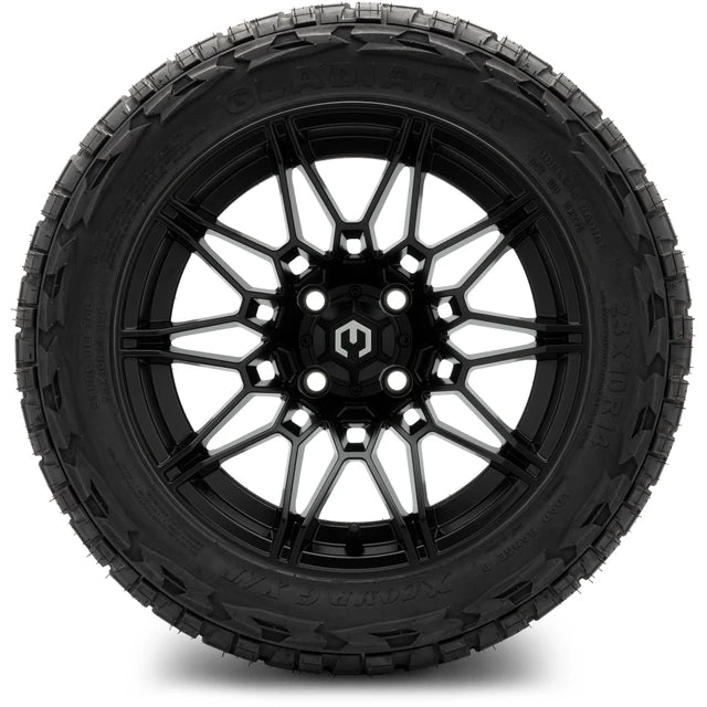 MODZ 14" Galaxy Matte Black Wheels & Off-Road Tires Combo