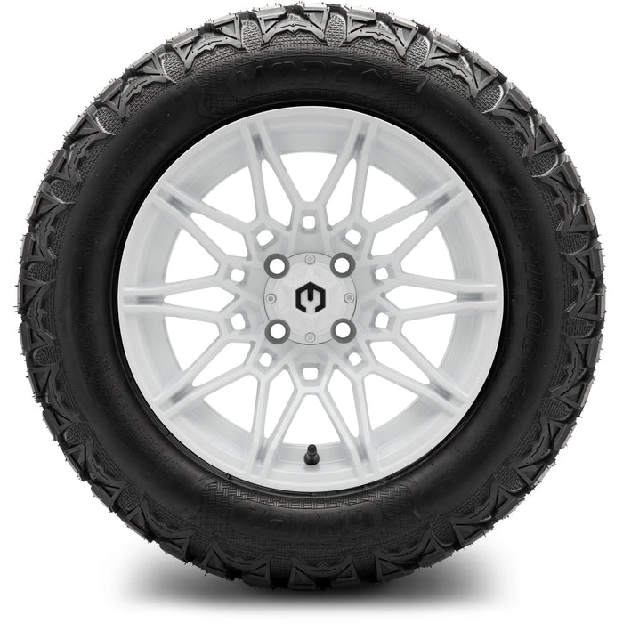 MODZ 14" Galaxy Glossy White Wheels & Off-Road Tires Combo