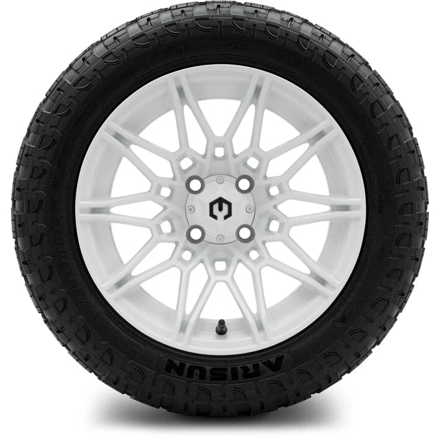 MODZ 14" Galaxy Glossy White Wheels & Off-Road Tires Combo