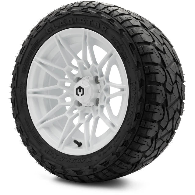 MODZ 14" Galaxy Glossy White Wheels & Off-Road Tires Combo
