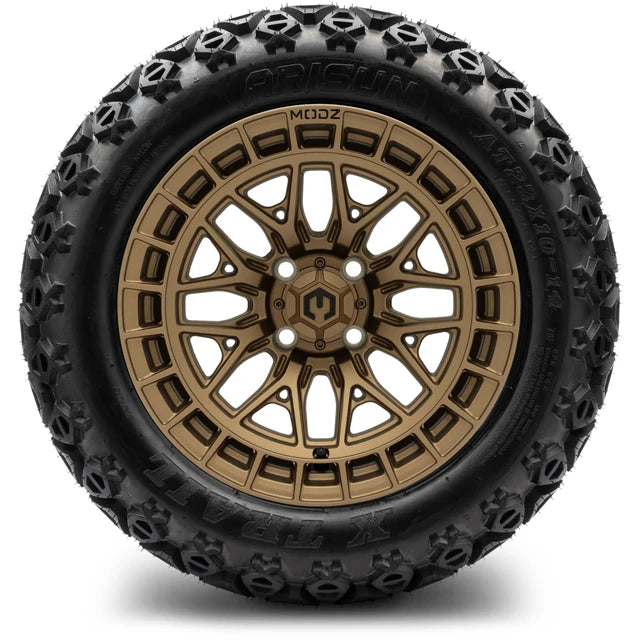 MODZ 14" Torrent Matte Bronze Wheels & Off-Road Tires Combo