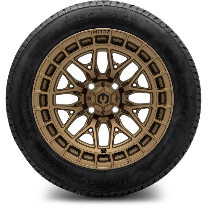 MODZ 14" Torrent Matte Bronze Wheels & Street Tires Combo