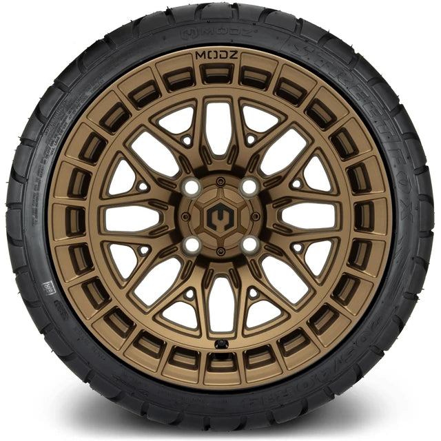 MODZ 14" Torrent Matte Bronze Wheels & Street Tires Combo