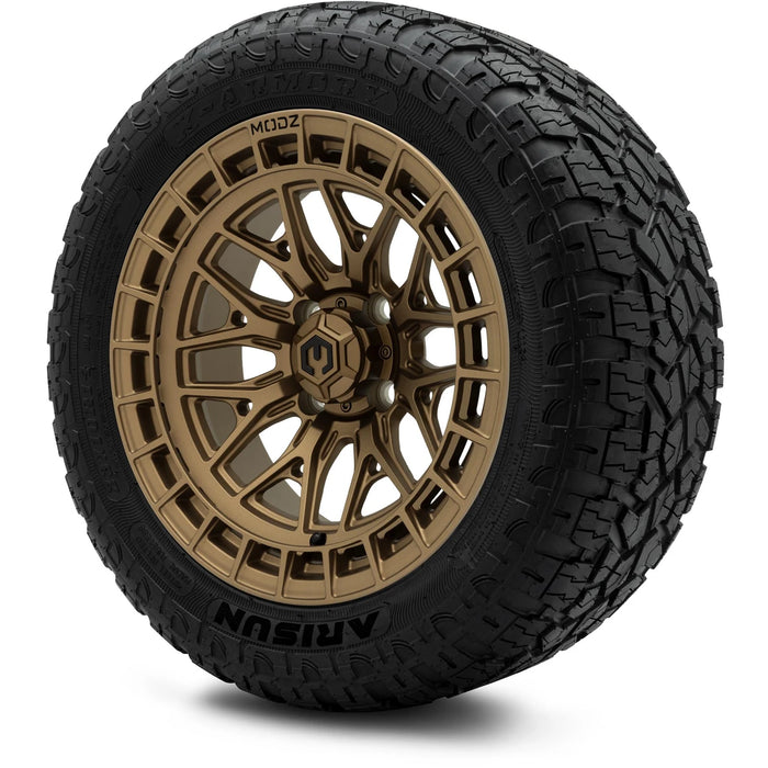 MODZ 14" Torrent Matte Bronze Wheels & Off-Road Tires Combo