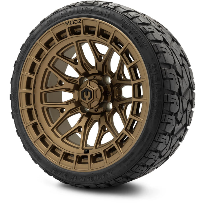 MODZ 14" Torrent Matte Bronze Wheels & Off-Road Tires Combo