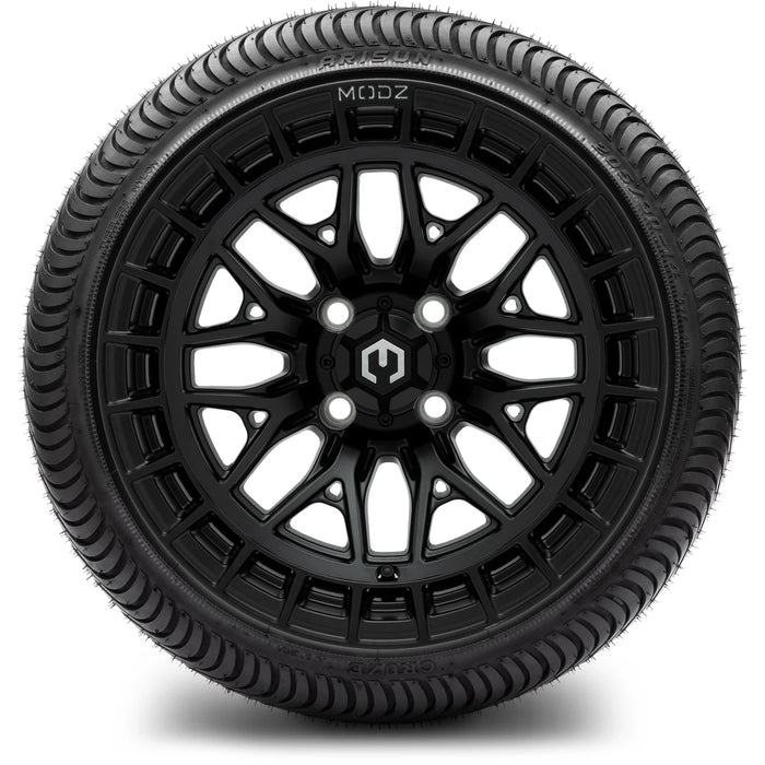 MODZ 14" Torrent Matte Black Wheels & Street Tires Combo