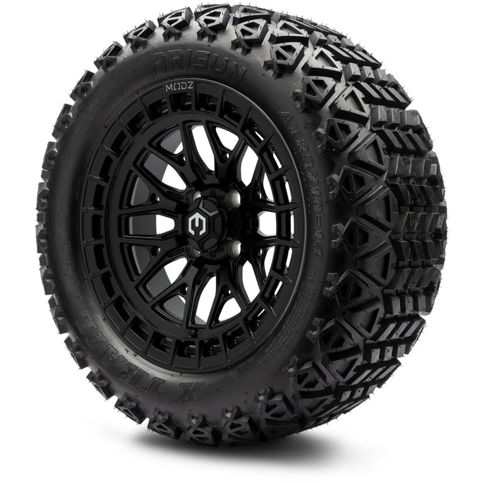 MODZ 14" Torrent Matte Black Wheels & Off-Road Tires Combo