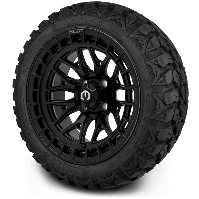 MODZ 14" Torrent Matte Black Wheels & Off-Road Tires Combo