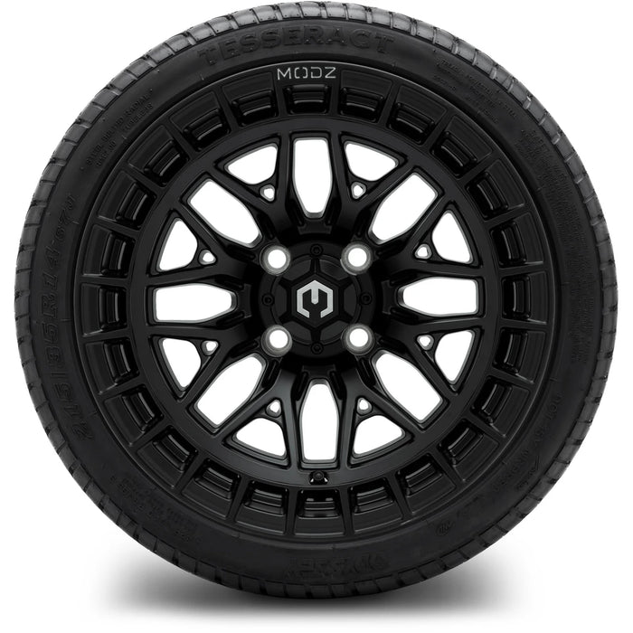 MODZ 14" Torrent Matte Black Wheels & Street Tires Combo