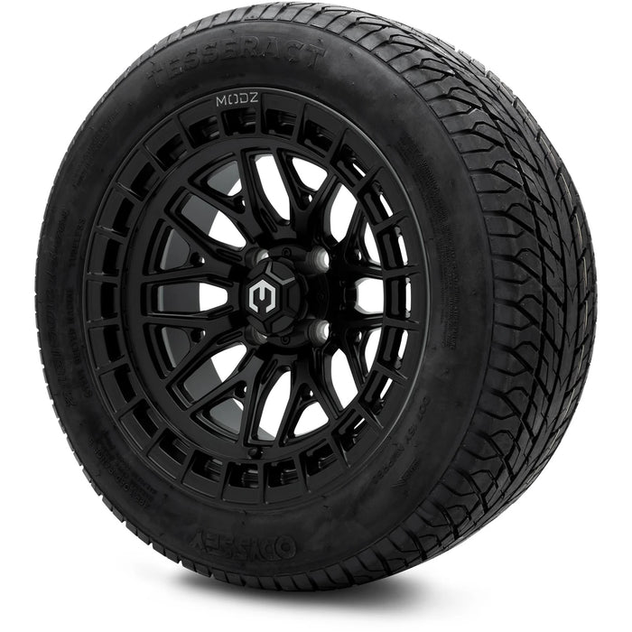 MODZ 14" Torrent Matte Black Wheels & Street Tires Combo