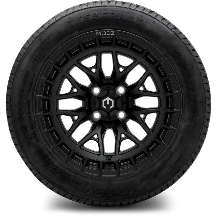 MODZ 14" Torrent Matte Black Wheels & Street Tires Combo