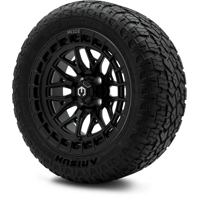 MODZ 14" Torrent Matte Black Wheels & Off-Road Tires Combo