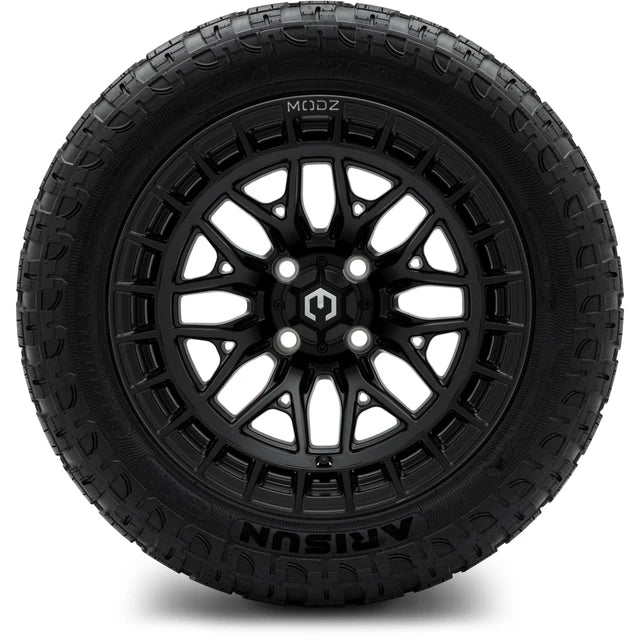 MODZ 14" Torrent Matte Black Wheels & Off-Road Tires Combo