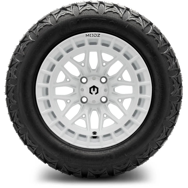 MODZ 14" Torrent Glossy White Wheels & Off-Road Tires Combo