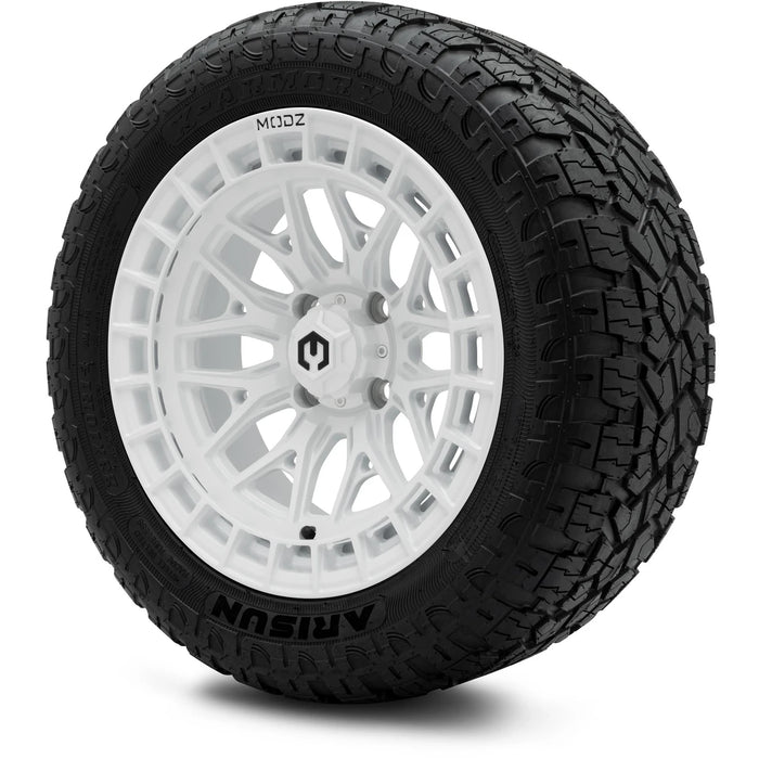 MODZ 14" Torrent Glossy White Wheels & Off-Road Tires Combo