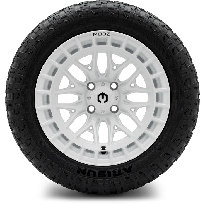 MODZ 14" Torrent Glossy White Wheels & Off-Road Tires Combo